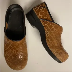 SANITA Danish Clogs Animal Pattern Upper Shoes 40