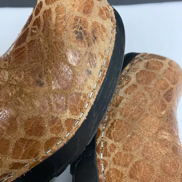 SANITA Danish Clogs Animal Pattern Upper Shoes 40