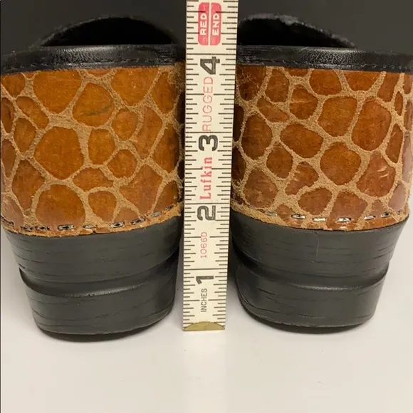 SANITA Danish Clogs Animal Pattern Upper Shoes 40