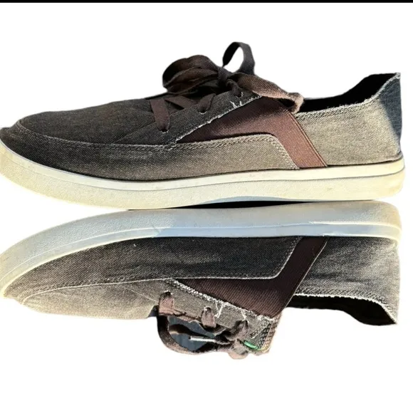 Sanuk Brown Shaka Lite Shoes Size 11 Canvas Comfort Shoes