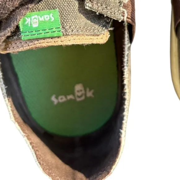 Sanuk Brown Shaka Lite Shoes Size 11 Canvas Comfort Shoes