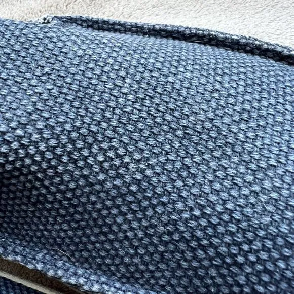 Sanuk Navy Blue Gray Fabric Slip On Casual Loafer Shoes Surfer Beach Men’s 14