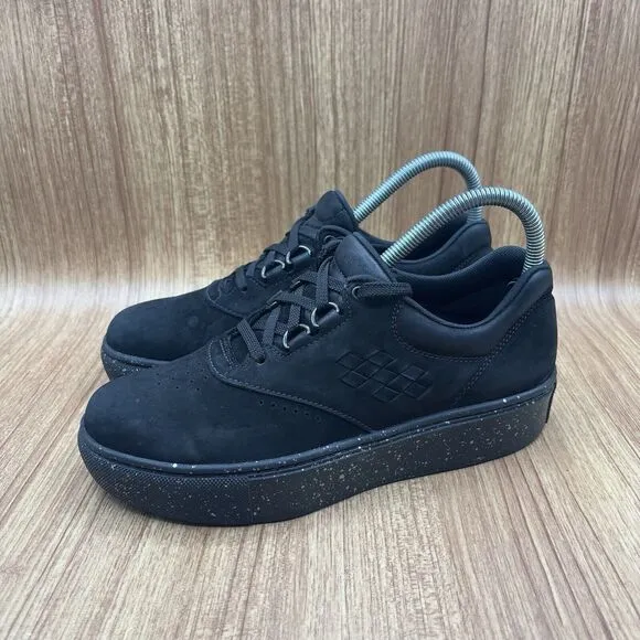 SAS Free Rein Everyday Sneaker Walking Shoes Size 7 Wide Black Onyx Leather
