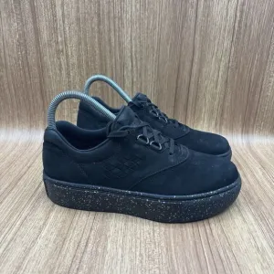 SAS Free Rein Everyday Sneaker Walking Shoes Size 7 Wide Black Onyx Leather