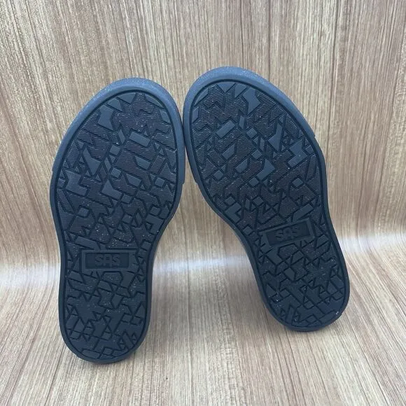 SAS Free Rein Everyday Sneaker Walking Shoes Size 7 Wide Black Onyx Leather