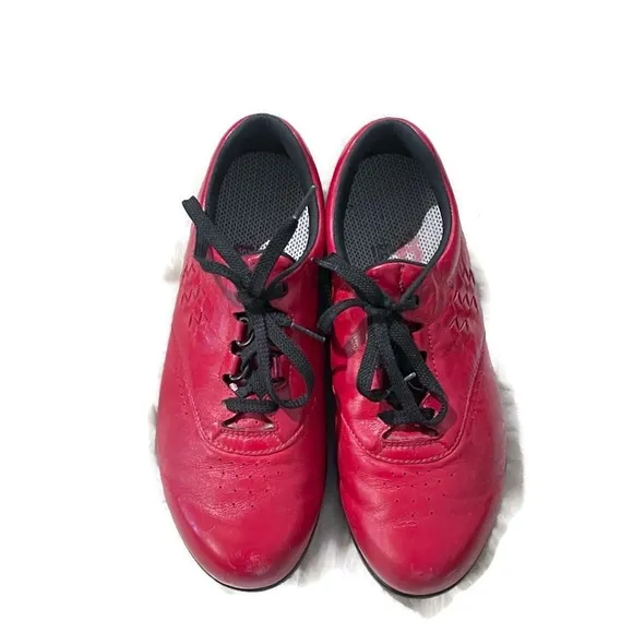SAS Free Time Red Leather Walking Shoes