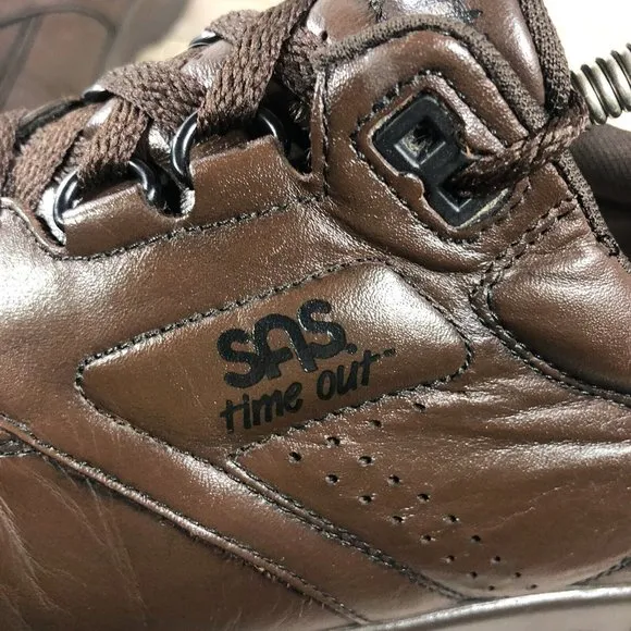SAS Time Out Tripad Comfort Shoes Mens Size 9.5N Leather Lace Up Walking Brown