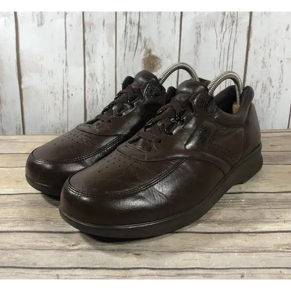 SAS Time Out Tripad Comfort Shoes Mens Size 9.5N Leather Lace Up Walking Brown
