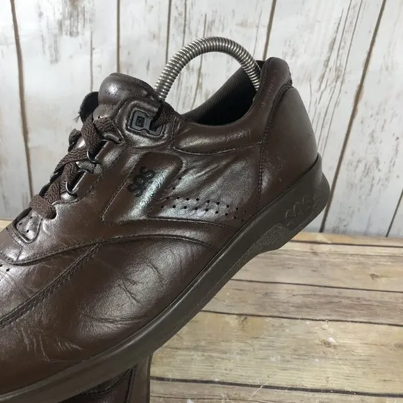 SAS Time Out Tripad Comfort Shoes Mens Size 9.5N Leather Lace Up Walking Brown