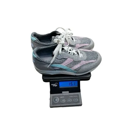 SAS Tour Mesh Lux Cinder Gray Pink Suede Walking Shoes Tripad Comfort Women 8.5