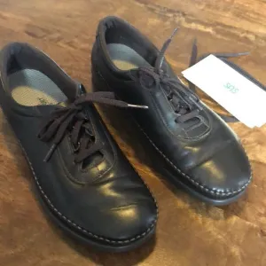 SAS TRAVELER BROWN LEATHER OXFORDS SNEAKERS WALKING SHOES US WOMENS SZ 7.5M