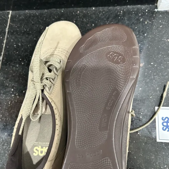 SAS Walk Easy Men Sz 9‎ Women 10.5 Sage Tripad Comfort Waxbuck Walking Shoes