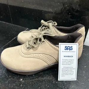 SAS Walk Easy Men Sz 9‎ Women 10.5 Sage Tripad Comfort Waxbuck Walking Shoes