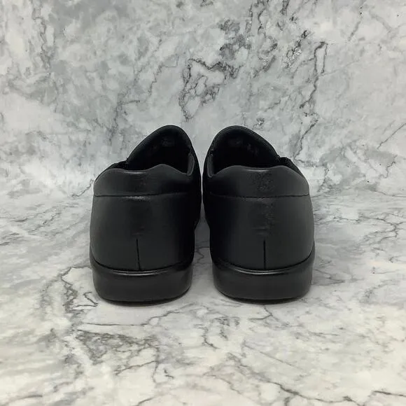 SAS Womens Sz 8W Black Leather Viva Slip On Loafers Shoes Tripad Comfort S2-4