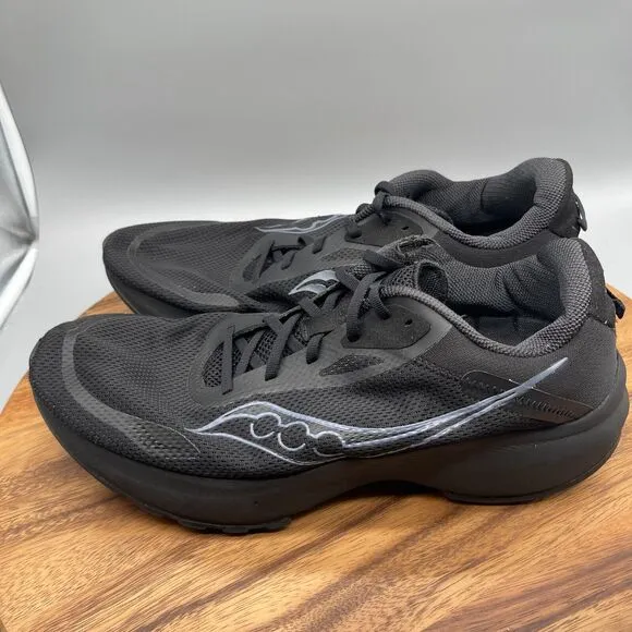 Saucony Axon 3 Shoes Mens Size 14 Triple Black Running Training Gym Walking