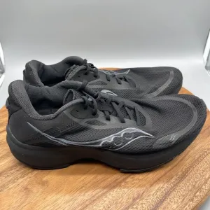 Saucony Axon 3 Shoes Mens Size 14 Triple Black Running Training Gym Walking