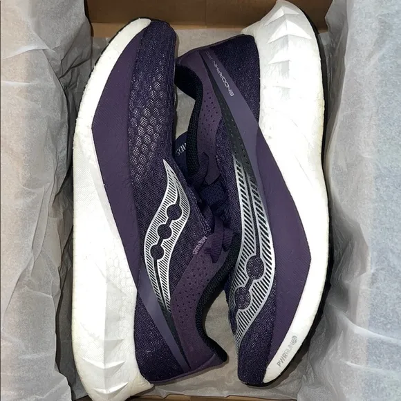 Saucony Endorphin Pro 4 - Purple and White Sneakers with Mesh Upper