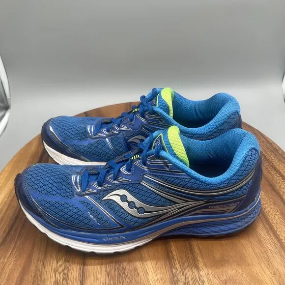Saucony Guide 9 Shoes Mens Size 10.5 Blue Athletic Running Comfort Sneakers