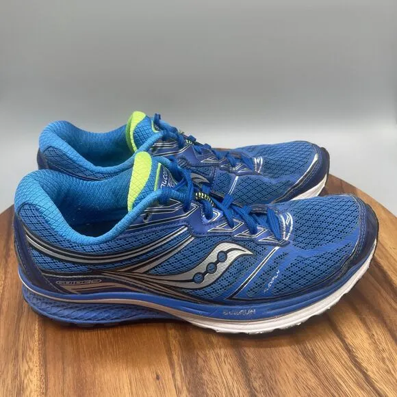 Saucony Guide 9 Shoes Mens Size 10.5 Blue Athletic Running Comfort Sneakers