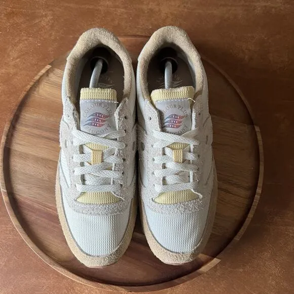 Saucony Jazz 81 S70766-1 Mens White Tan Suede Sneakers Shoes Men's 8 Women's 9.5
