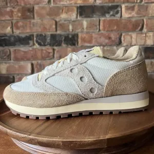 Saucony Jazz 81 S70766-1 Mens White Tan Suede Sneakers Shoes Men's 8 Women's 9.5