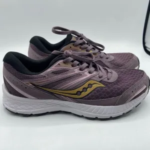 Saucony Purple and Gold Athletic Shoes with Breathable Mesh