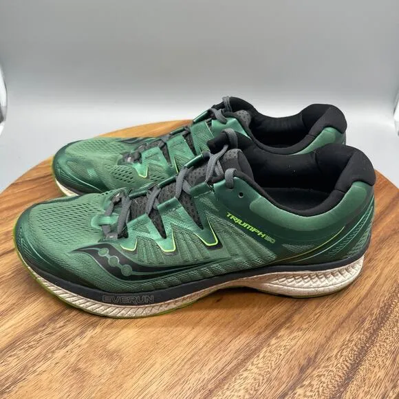 Saucony Triumph Iso 4 Shoes Mens Size 10 Green Running Comfort Walking Sneakers
