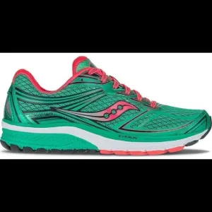 Saucony GUIDE 9 Green, Coral and White Running shoes