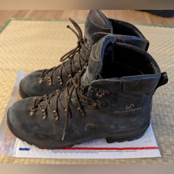 Scarpa Leather Hiking Boots 88019 Manta Men's Size 47 Made in Italy
