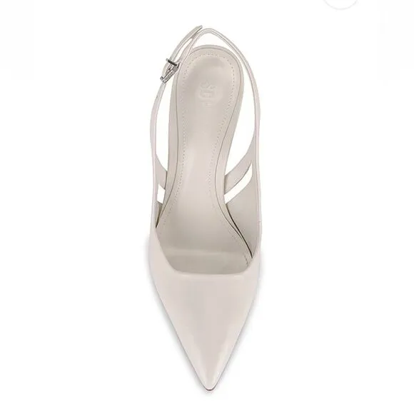 Schutz Blanche Pumps Pearl white shoes high heels Revolve Sz 8.5