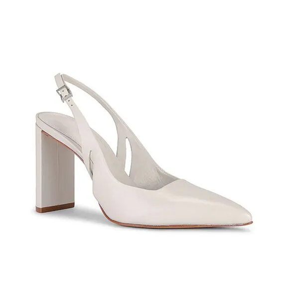 Schutz Blanche Pumps Pearl white shoes high heels Revolve Sz 8.5