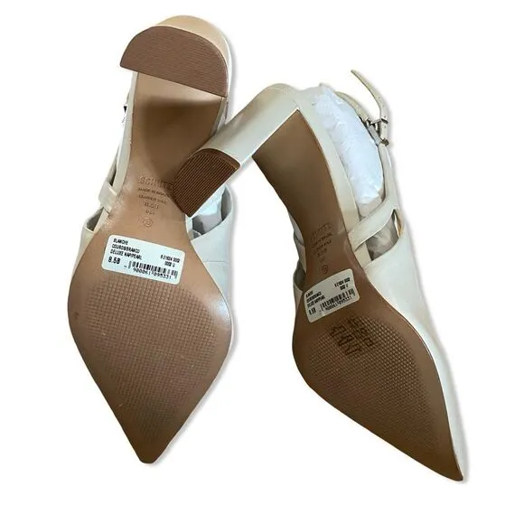 Schutz Blanche Pumps Pearl white shoes high heels Revolve Sz 8.5