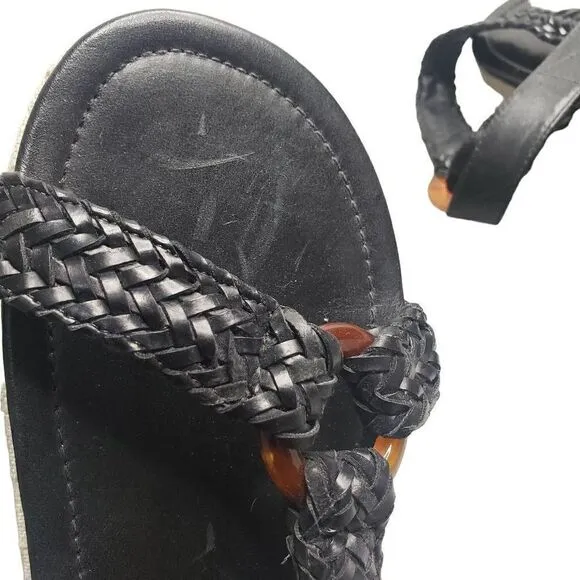 Schutz Jennie Woven Leather Sport Sandals Size 8.5