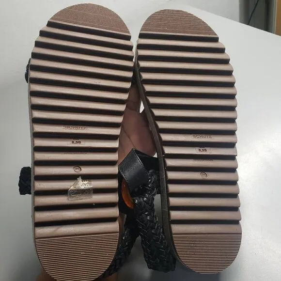 Schutz Jennie Woven Leather Sport Sandals Size 8.5
