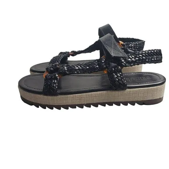 Schutz Jennie Woven Leather Sport Sandals Size 8.5
