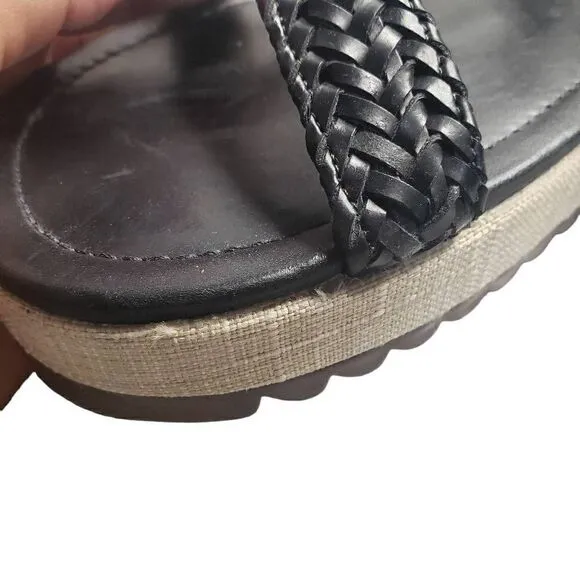 Schutz Jennie Woven Leather Sport Sandals Size 8.5