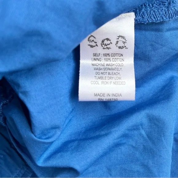 Sea Steph Bright Blue Cotton Flutter Sleeve Tunic Dress