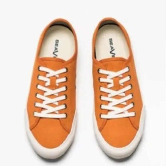 𝅺seavees Monterey Tie Boat Deck Sneaker Tangeringe