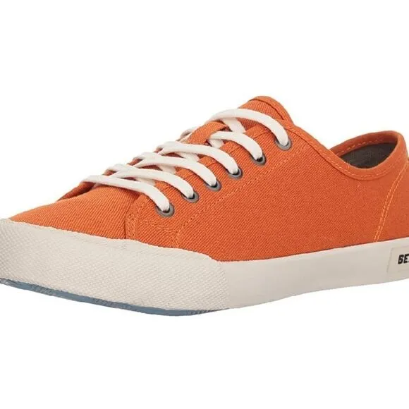 𝅺seavees Monterey Tie Boat Deck Sneaker Tangeringe