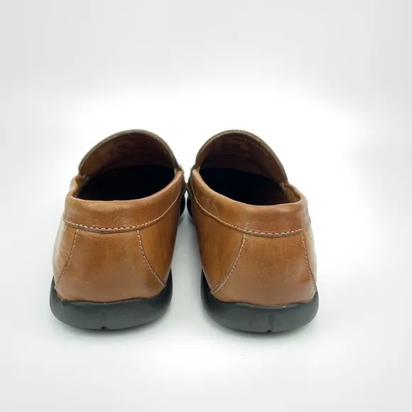 SEBAGO Breckenridge Slip On Loafers Leather Brown Comfort Boat Mens US 8.5 Shoes
