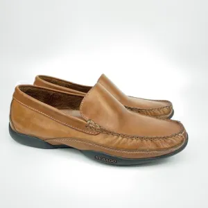 SEBAGO Breckenridge Slip On Loafers Leather Brown Comfort Boat Mens US 8.5 Shoes