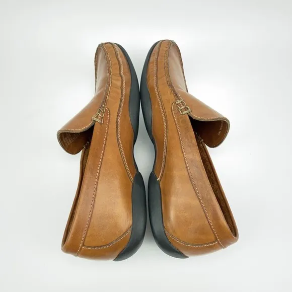 SEBAGO Breckenridge Slip On Loafers Leather Brown Comfort Boat Mens US 8.5 Shoes