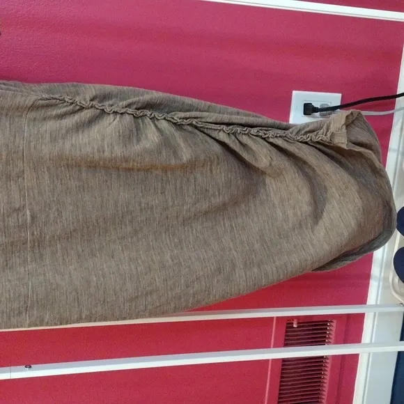 SEE by Chloe women's light brown/tan ruched dress. EUC. Size 10.