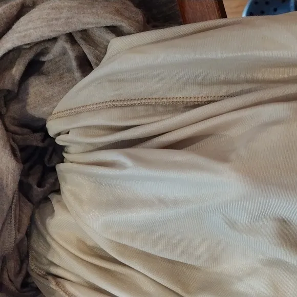 SEE by Chloe women's light brown/tan ruched dress. EUC. Size 10.