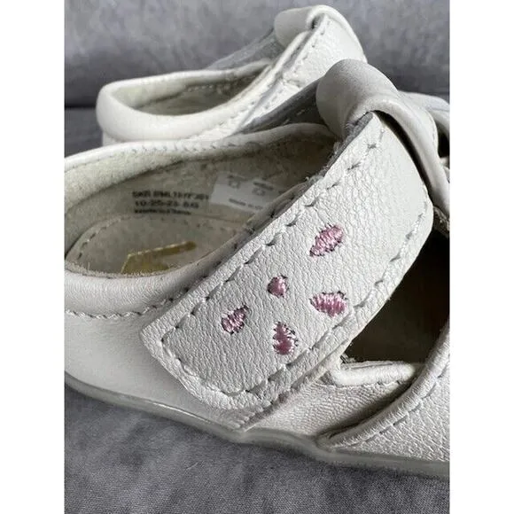 See Kai Run Shoe Brook III white pink toddler size 3 soft early walkers Girls
