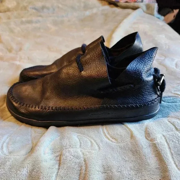 Size 10 OTZ Shoes Men's OG WRL Slip On Black Leather Internal Sock System