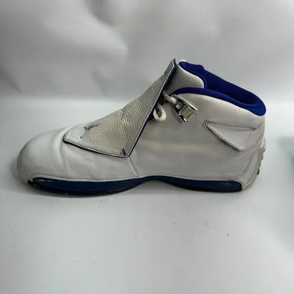 Size 10.5 - Air Jordan 18‎ OG 2003 White Sport Royal SHOES ONLY (READ)