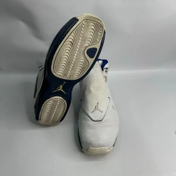 Size 10.5 - Air Jordan 18‎ OG 2003 White Sport Royal SHOES ONLY (READ)