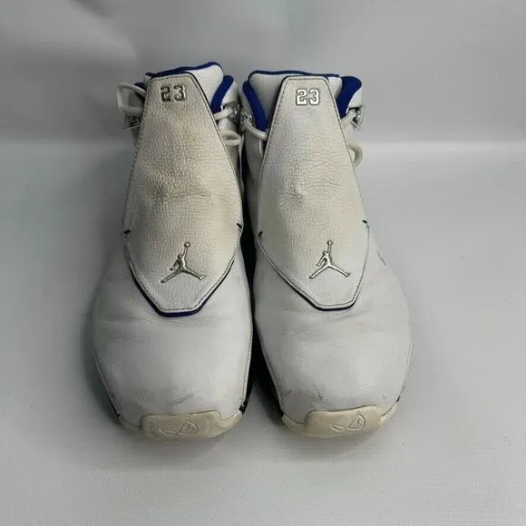 Size 10.5 - Air Jordan 18‎ OG 2003 White Sport Royal SHOES ONLY (READ)