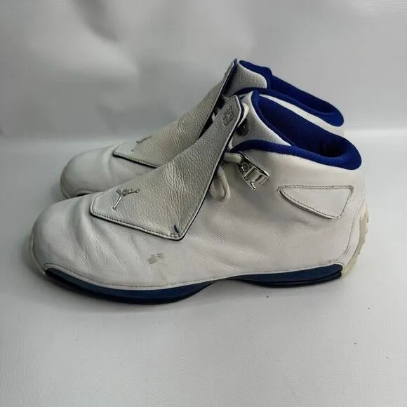 Size 10.5 - Air Jordan 18‎ OG 2003 White Sport Royal SHOES ONLY (READ)